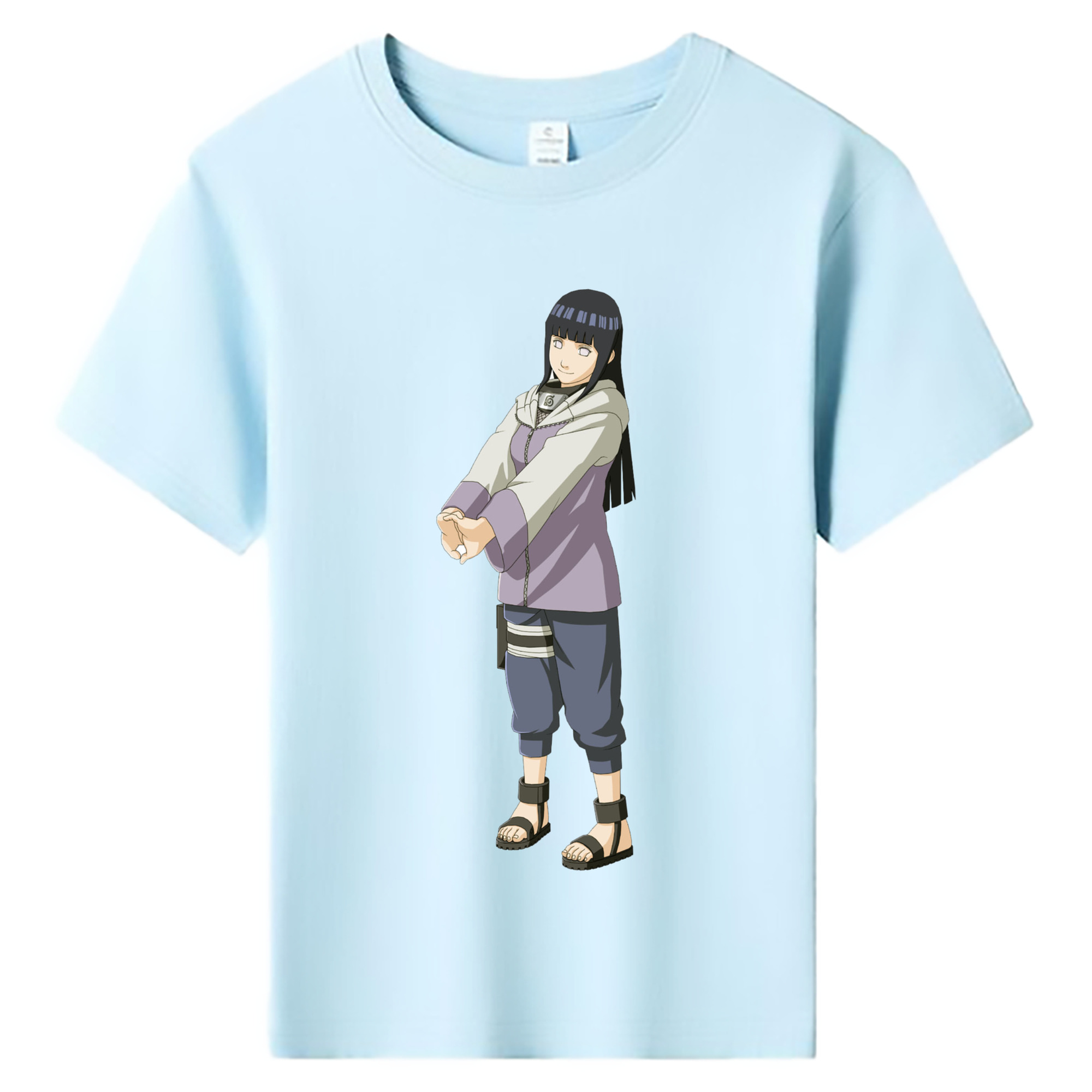 （画像用） NARUTO -ナルト- 日向ヒナタ Hyūga Hinata 綿100％キッズTシャツ（フロントプリント）